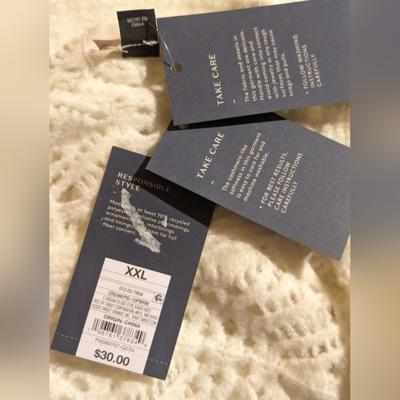 NWT Universal Thread Cream Open-Knit Sweater - XXL - Picture 6 of 7